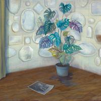 許旆誠   植物的沉默  油畫  壓克力  木板   80x100cm  2019