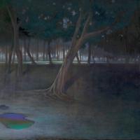 許旆誠  鏡夜無影  油畫  壓克力 畫布  80×116.5cm  2018