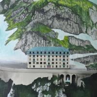 吳翠玲 浮生若夢 壓克力 石粉 畫布91x72.5cm 2018