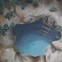 曼陀羅心願_53x45.5cm__壓克力、石粉、畫布_2018
