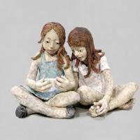 Yutien Chang 張郁田 Friends 好朋友 Bronze 銅雕 8分之 4 25x 11x 18 cm 2018