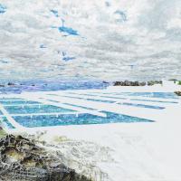 洪天宇 沈沒海岸 鋁板 壓克力152x122cm 2014