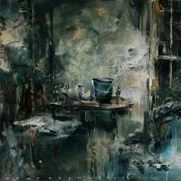 陳傑強  一處 45×45cm  2017 oil on canvas