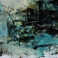陳傑強  乘涼  65×65cm  2017oil on canvas