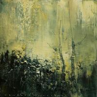 陳傑強  兩相依 45×45cm  2018 oil on canvas