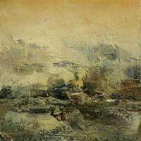 陳傑強  日暖初干漠漠沙 45×45cm  2018 oil on canvas