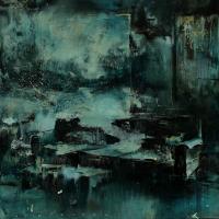 陳傑強  月色水影度枕邊 65×65cm  2016oil on canvas.