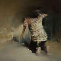 陳傑強  欲言  65×65cm  2016oil on canvas.