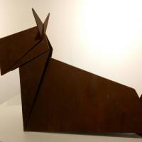 許廷瑞 摺紙系列列-蘇格蘭梗犬 銹鐵 3│3版 93x25x66 cm 2014 