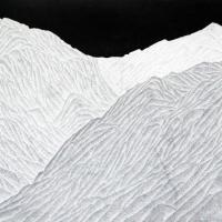 陶綱 望(7).  水墨 紙本 雲母 礦物顏料 40x45cm 2020