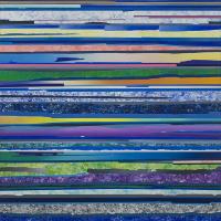 賴昱成 山風海雨-水窮處 雲起時（藍）Oil on Canvas 油彩 畫布 91x72.5 cm 2019 