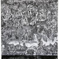 曾美禎  漏失翻譯系列-最後的省判Lost in Translation- The Last Judgment 木口木刻 Wood Engraving 90x60 cm 12分之8版 2015 