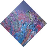林育聖 盜色者_No.08 壓克力彩 畫布 木板 100x100 cm正菱形 2018