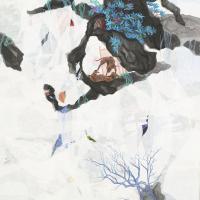 陳芷若 平常事件II 複合媒材 紙本 松煙墨 傳統水墨顏料 水墨用紙  98x70 cm 2014