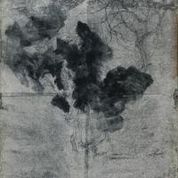 陳芷若 無題no2 銀箔 油煙墨 傳統水墨顏料26.5x23.5cm 2018