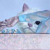 梁敏婷 那些已逝去的事 複合媒材 72.5X72.5 cm 2019