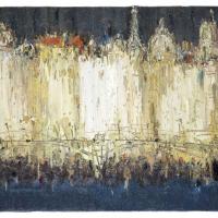 吳祚昌《景致之八》〈橋〉油彩麻布  60x120.4 cm 2016