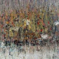 吳祚昌《 非風景之十一》〈台北初雪〉油彩 麻布 91x 72.5 cm  2016