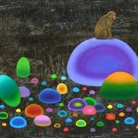 賴昱成 花花之道- 光石 no.5 油彩 畫布 32.5x120.2 cm 2014 