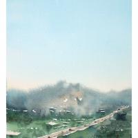 莊凱評 山 水彩 紙本 31x23 cm 2014