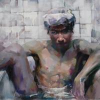 尤瑋毅  廁所文化8   油彩  畫布  116.5×91cm  2008