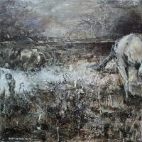 陳傑強  馬野 油彩  畫布 59×59cm  2013 