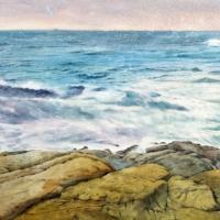 羅宇成 無窮境的延伸 水彩 紙本 120x55cm 2015