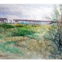 羅宇成  新豐紅樹林 水彩 紙本  55x36.5cm 2014 