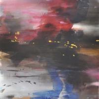 侯彥廷 晃 水彩 水墨 壓克力彩  78x36cm 2015