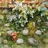 黃文祥 角落裡的故事 透明水彩 紙本 57x76 cm 2015