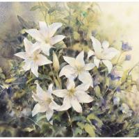 莊凱評 日月之時 水彩 紙本 38x56cm 2015