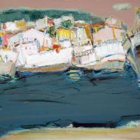 吳祚昌  布袋漁港  油彩 麻布 38x45.5 cm   2016