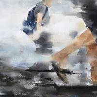 侯彥廷  虛.實  水彩 紙本  45cmX110cm 2016