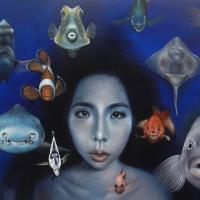 蕭逸玫  no facial expression I    油彩  畫布  91x72.5cm  2015 