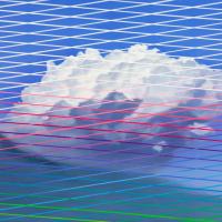 林賢俊 鑽石光芒的雲 壓克力顏料  畫布 60.5x91 cm 2020 