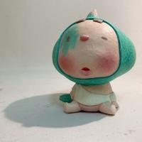 簡志剛  東方童話系列之青寶  雕塑 複合媒材   13x10x10 cm 2020