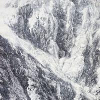 洪天宇 雪山北峰 水墨 紙本 卷軸  244x122 cm 2021