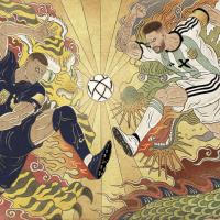 簡志剛 浮世系列之龍爭虎鬥  數位版畫