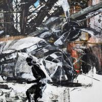 黃國良 人 飛機 工廠廢墟  