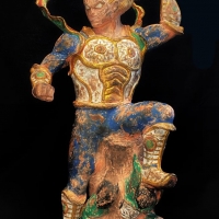 簡志剛 創世神傳說系列之竜諸鬥戰雙聖之炟尒鬥戰聖佛 雕塑 複合媒材  42x25x25 cm 2022