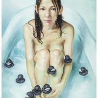 尤瑋毅 「游」戲人間-23  油彩 木板 畫布 145.5x112 cm 2015